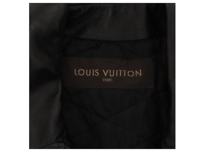 Louis Vuitton Veste en cuir noir - vue 6