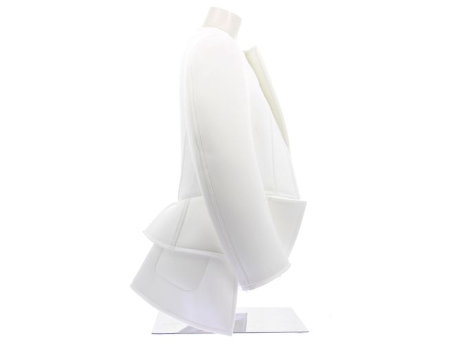 Giacca bianca in poliestere Comme Des Garcons Bianco - vista 2