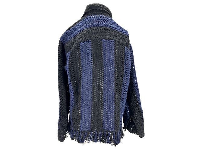 Autre Marque BAZISZT Cardigan Marineblau und Schwarz Baumwolle M - Ansicht 2