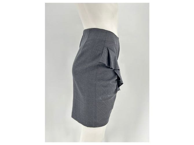 Falda corta Isabel Marant Etoile de lana negra Negro - vista 3