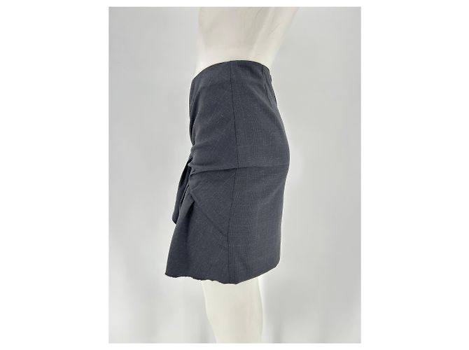Falda corta Isabel Marant Etoile de lana negra Negro - vista 4