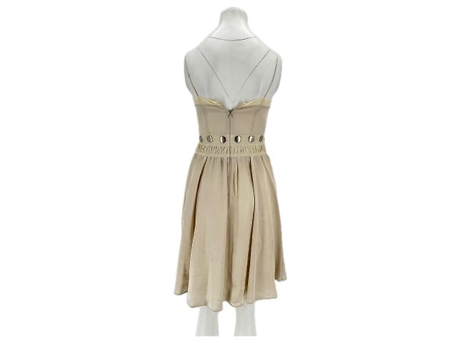 Barbara Bui Seidenkleid ohne Träger Beige Größe 36 - Ansicht 2