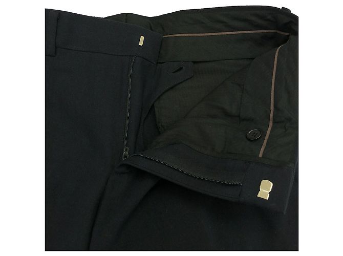 Hermès Pantalones de algodón Hermes Azul Azul marino - vista 4