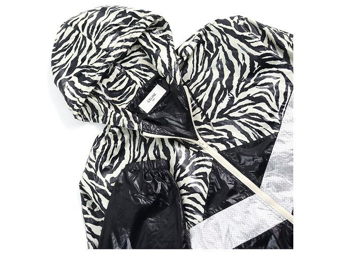 Céline Giacca in nylon look zebra Celine multicolore 46 - vista 2