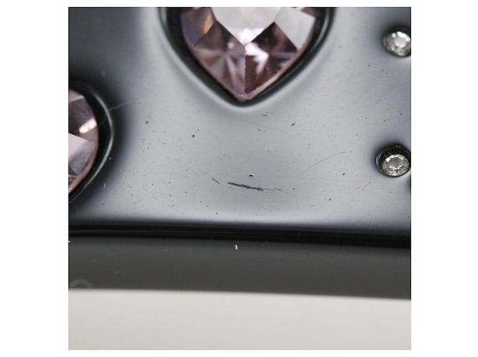 Fermaglio in plastica con strass a forma di cuore Chanel Coco Mark Nero - vista 5