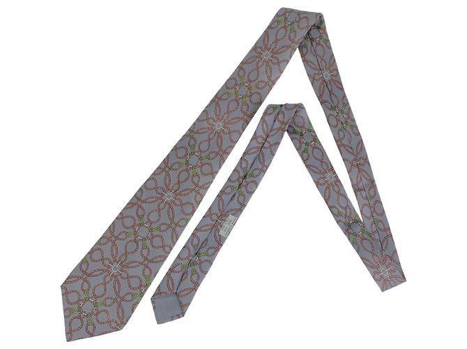 Corbata Hermès de seda 9cm Gris - vista 2