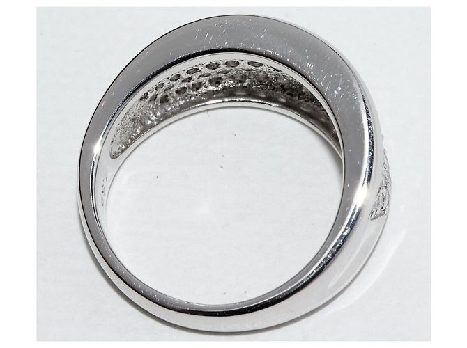 Autre Marque Anello con diamante in Pt900 Argento - vista 3