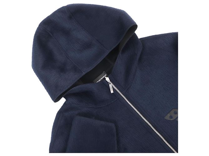 Armani Reversible Zip-Up Hooded Jacket Navy S - view 2