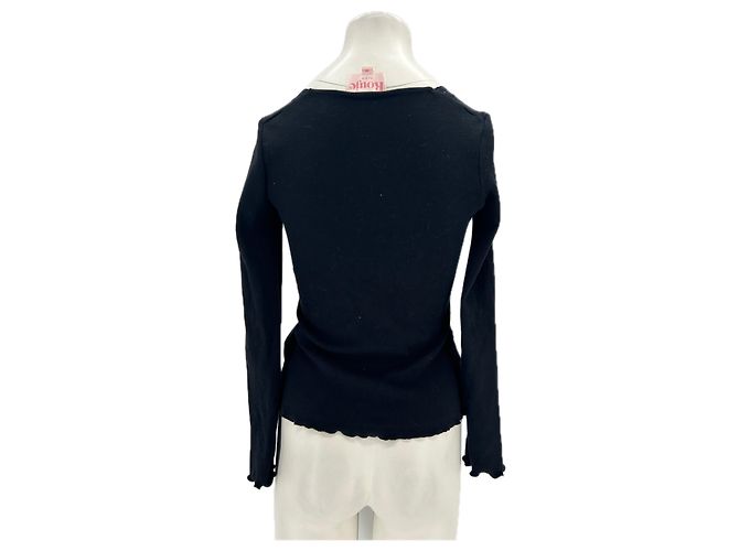 Rouje Schwarze Strickjacke 'Mireille' - Ansicht 2