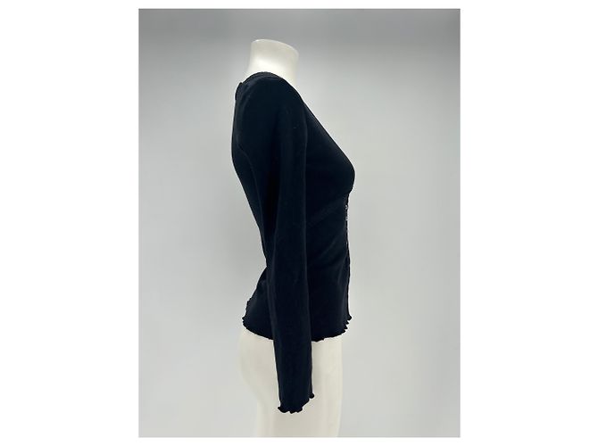Rouje Schwarze Strickjacke 'Mireille' - Ansicht 3