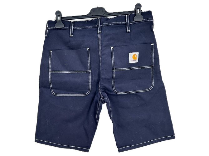 Autre Marque Bermuda CARHARTT blu navy in cotone - vista 2
