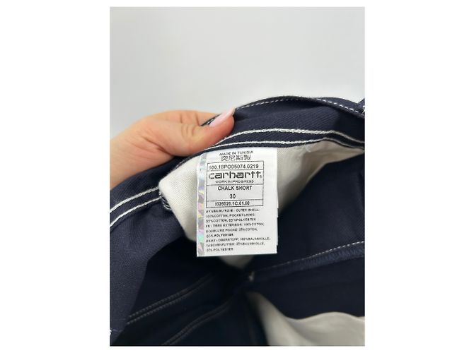 Autre Marque Bermuda CARHARTT blu navy in cotone - vista 4