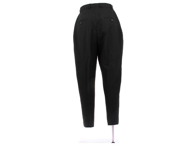 Céline Calça preta de lã Preto - vista 2