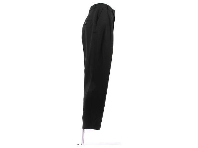 Céline Calça preta de lã Preto - vista 3