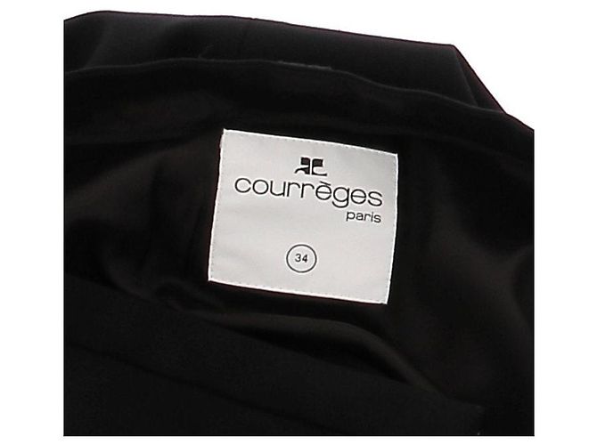 Falda de lana negra Courreges Negro - vista 6