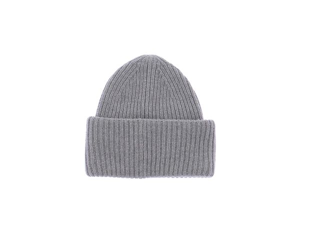 Acne Bonnet en laine gris - vue 2