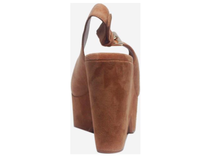Robert Clergerie Kamelvelours Wedges Longan - Größe EU 38 - Ansicht 3