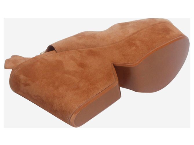 Robert Clergerie Kamelvelours Wedges Longan - Größe EU 38 - Ansicht 6