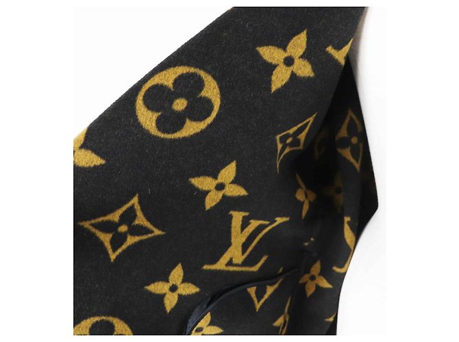 Abrigo con capucha de lana y seda Monogram Louis Vuitton Negro - vista 5