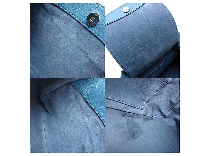 & Other Stories HIROFU Leather Handbag Blue - view 8