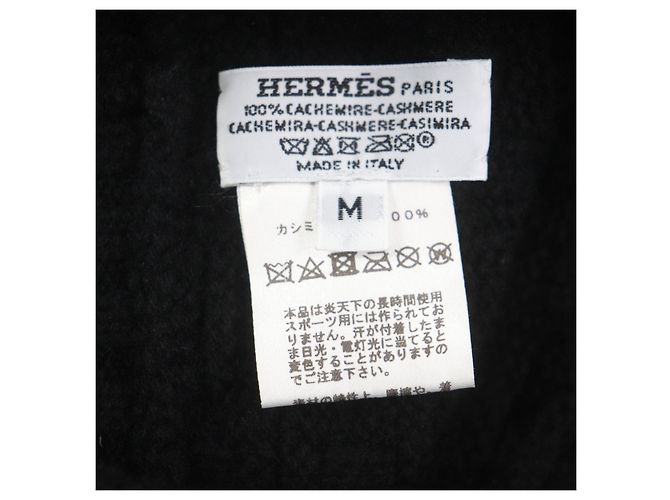 & Other Stories HERMES Kaschmir H-Muster Mütze Schwarz M - Ansicht 8