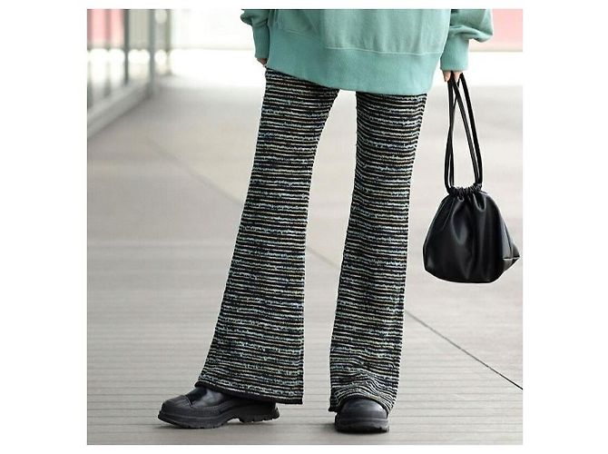 Autre Marque Ray BEAMS Gemischte Rand Strickhose Schwarz - Ansicht 3