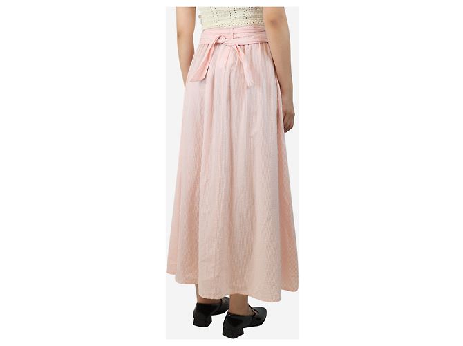 Melissa Odabash Falda de botones a rayas rosas - talla S - vista 3