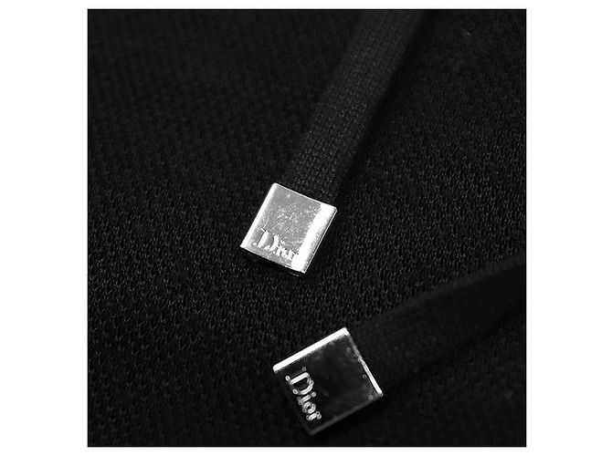 Top de lã misturada com capuz de tricô bordado Dior BEE Preto - vista 4