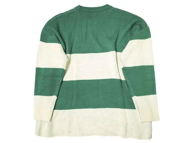 & Other Stories WHITELAND BORDER CREWNECK STRICKPULLOVER Grün - Ansicht 2