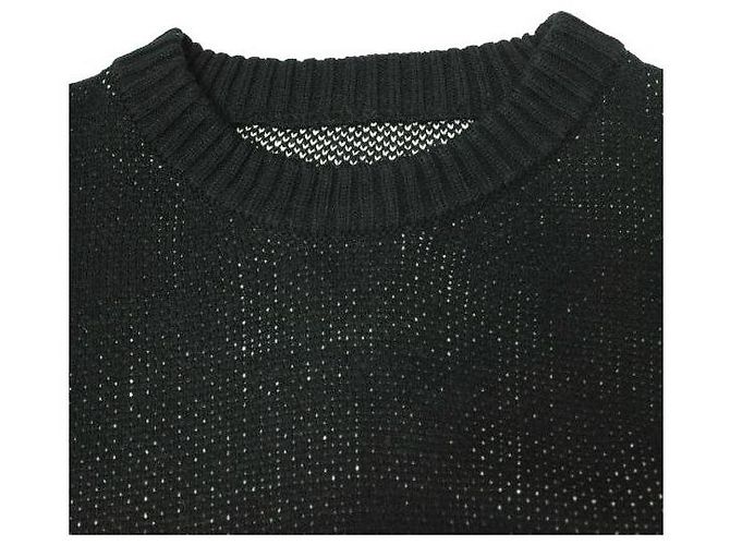 & Other Stories WHITELAND Border Rundhals-Strickpullover Schwarz - Ansicht 4