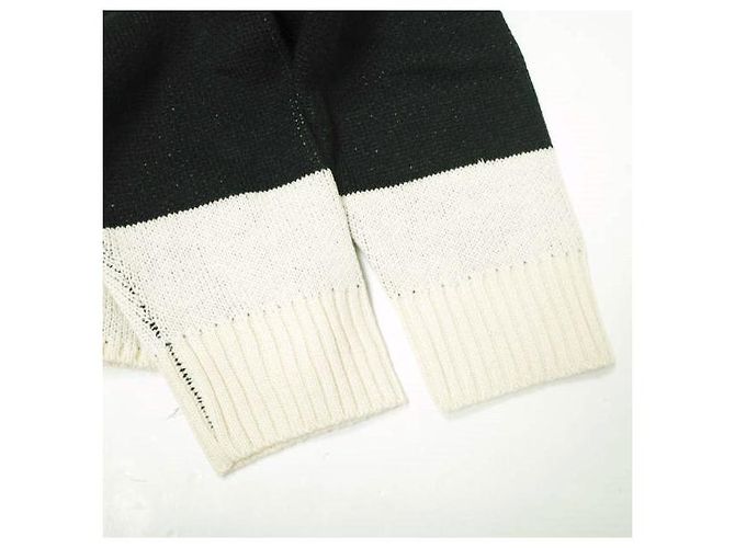 & Other Stories WHITELAND Border Rundhals-Strickpullover Schwarz - Ansicht 5