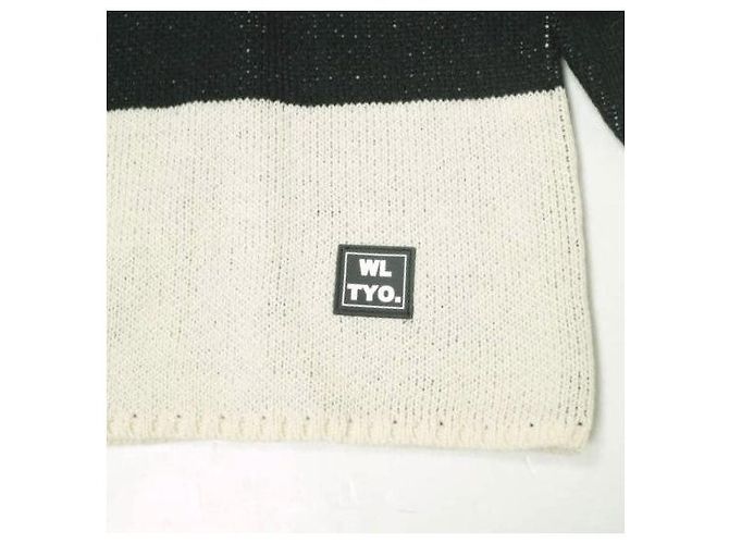 & Other Stories WHITELAND Border Rundhals-Strickpullover Schwarz - Ansicht 6