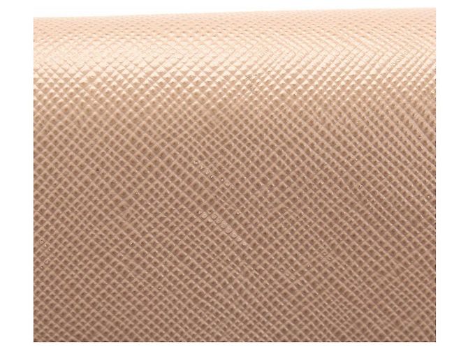 Cartera larga de cuero Saffiano Prada Beige - vista 13
