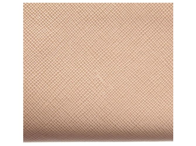 Cartera larga de cuero Saffiano Prada Beige - vista 15