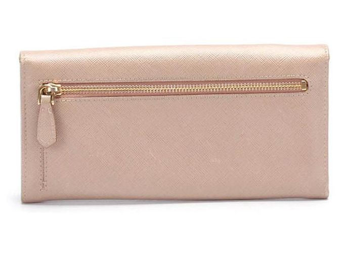 Cartera larga de cuero Saffiano Prada Beige - vista 3