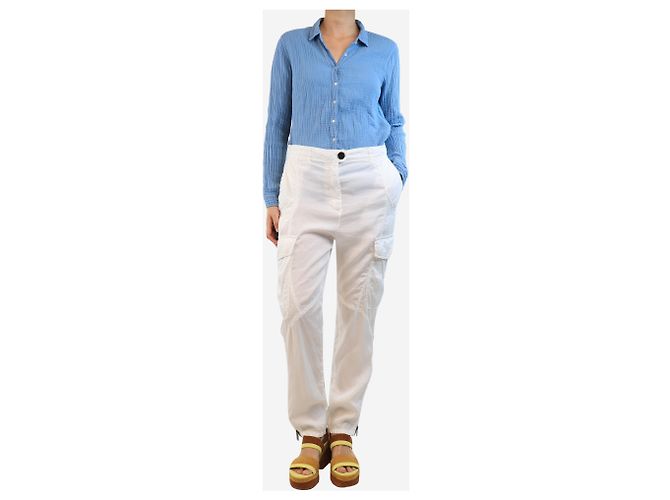 Acne Pantalones de combate ligeros blancos - talla UK 12 - vista 2