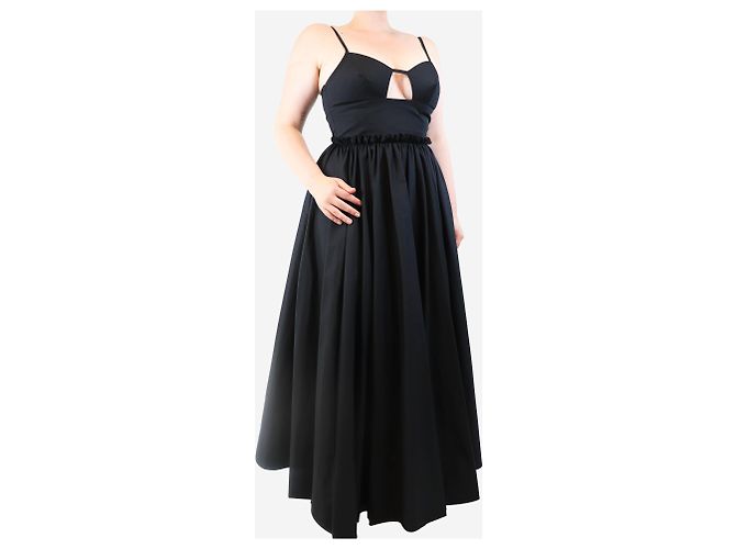 G. Kero Vestido midi de mezcla de algodón negro - talla UK 12 - vista 3