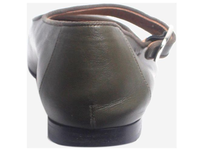 Autre Marque Olivegrüne Mary Jane Ballerinas - Größe EU 41 - Ansicht 3