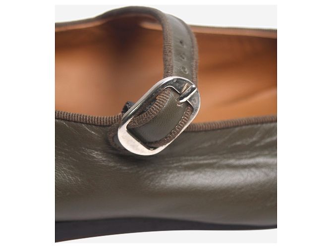 Autre Marque Olivegrüne Mary Jane Ballerinas - Größe EU 41 - Ansicht 4