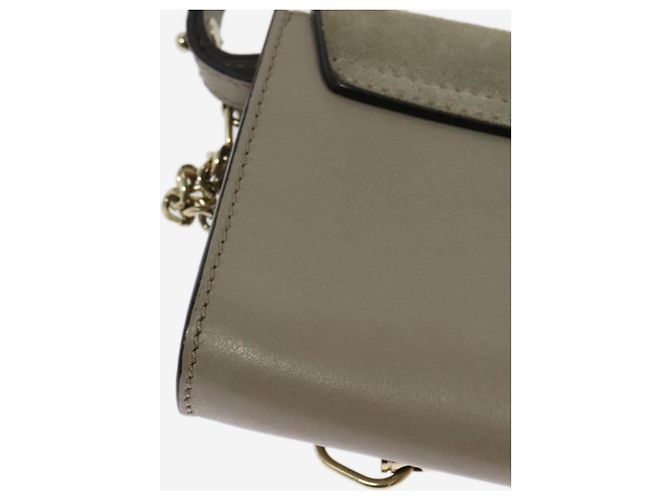 Chloé Borsa a tracolla Grey Faye Grigio - vista 12
