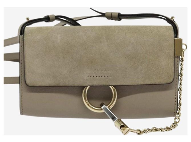 Chloé Borsa a tracolla Grey Faye Grigio - vista 2