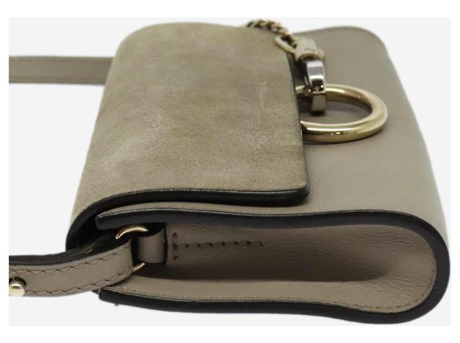Chloé Borsa a tracolla Grey Faye Grigio - vista 4