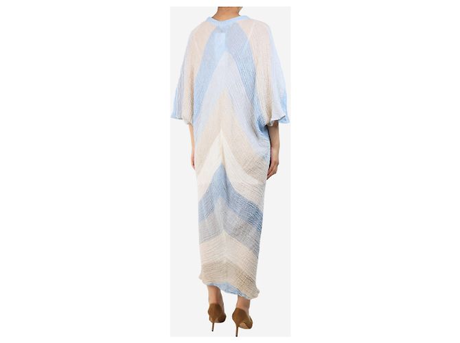 Masscob Gestreiftes Midi-Kleid Blue Maggie - Größe S Blau - Ansicht 2