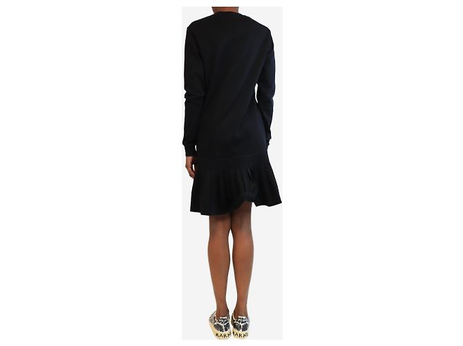 Autre Marque Schwarzes plissiertes Strickkleid - Größe XS - Ansicht 2