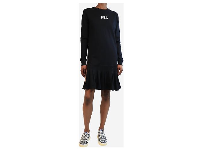 Autre Marque Schwarzes plissiertes Strickkleid - Größe XS - Ansicht 3