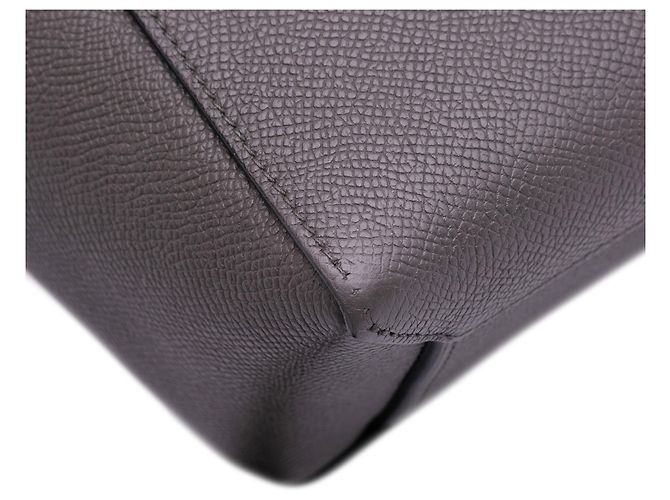 Céline Belt bag in pelle di vitello grana nano Celine Gray Marrone - vista 10