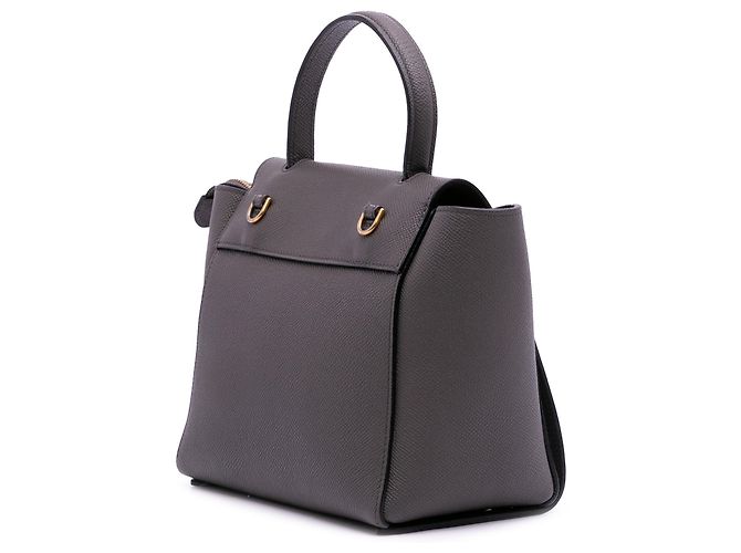 Céline Belt bag in pelle di vitello grana nano Celine Gray Marrone - vista 2