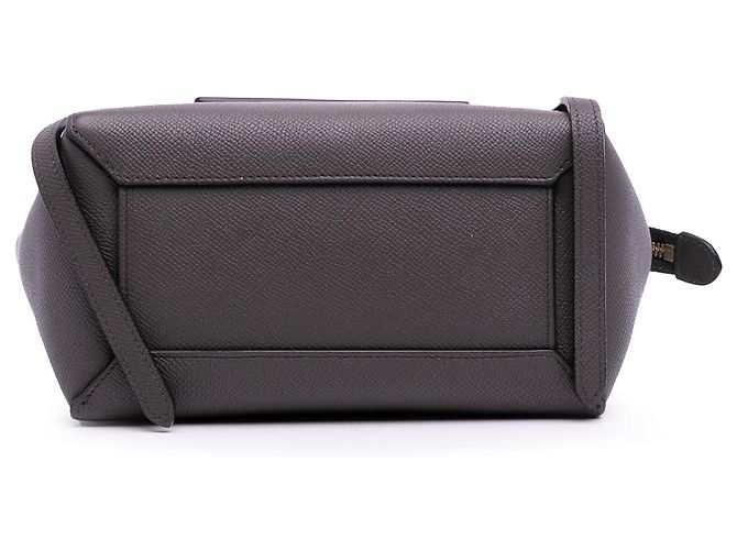 Céline Belt bag in pelle di vitello grana nano Celine Gray Marrone - vista 3