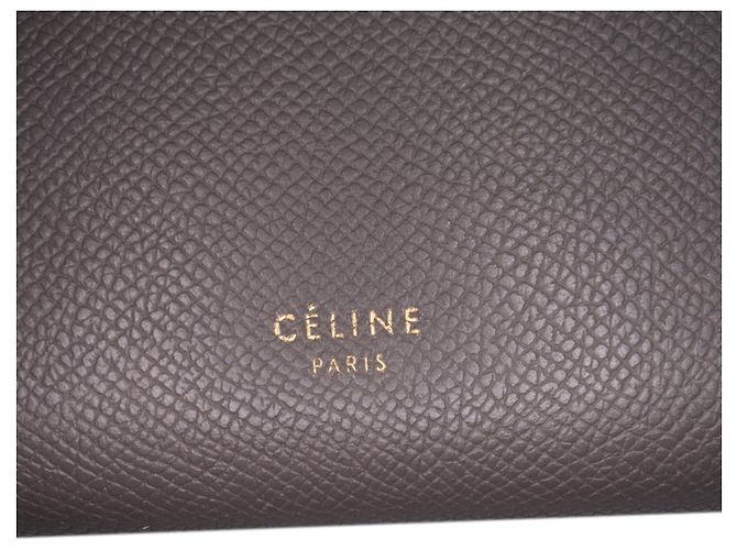Céline Belt bag in pelle di vitello grana nano Celine Gray Marrone - vista 5