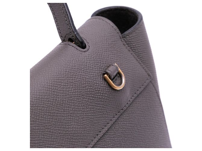Céline Belt bag in pelle di vitello grana nano Celine Gray Marrone - vista 9
